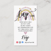 VOEG UW LOGO bekerbekerbekervinylregenboog TOE Visitekaartje (Voorkant)