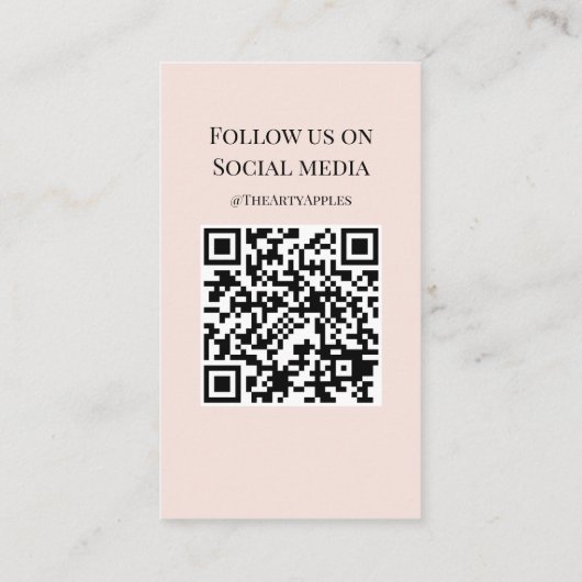 VOEG UW LOGO bekertje CARE vinyl business blush TO Visitekaartje (Achterkant)