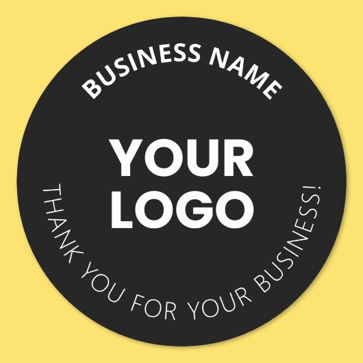 Voeg uw Logo & bewerkbare bedankbericht toe Ronde Sticker