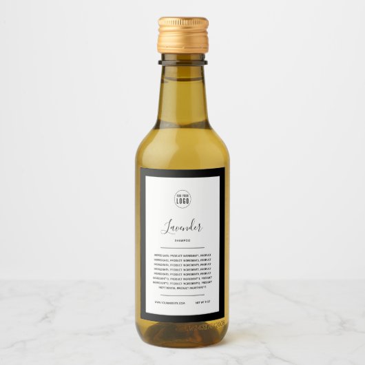 Voeg uw Logo bewerkbare randkleur productlabel toe Wijn Etiket (Voorkant)