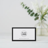 Voeg uw Logo bewerkbare randkleur toe Klantenkaartje (Staand voorkant)