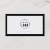 Voeg uw Logo bewerkbare randkleur toe Klantenkaartje (Voorkant)