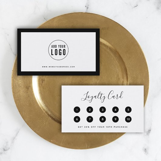 Voeg uw Logo bewerkbare randkleur toe Klantenkaartje