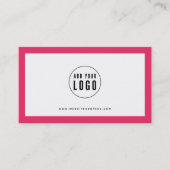 Voeg uw Logo bewerkbare randkleur toe Klantenkaartje (Voorkant)