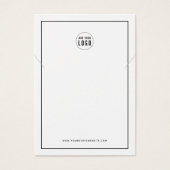 Voeg uw Logo Black Border Ketting Display Kaart to (Voorkant)