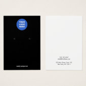 Voeg uw Logo Black Earring Display Kaart toe (Voorkant /achterkant)