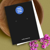 Voeg uw Logo Black Earring Display Kaart toe