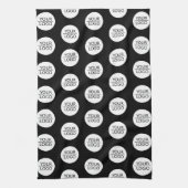 Voeg uw Logo Black Pattern Company Promotion toe Theedoek (Verticaal)