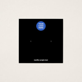 Voeg uw Logo Black Stud WC-Kaart toe Vierkante Visitekaartjes