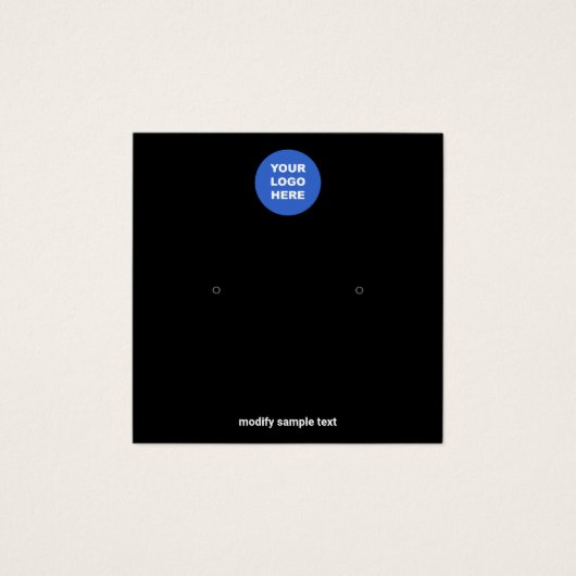 Voeg uw Logo Black Stud WC-Kaart toe Vierkante Visitekaartjes (Voorkant)