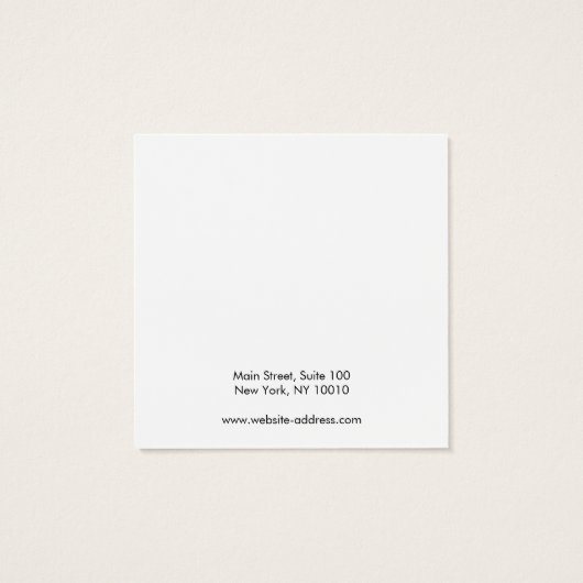 Voeg uw Logo Black Stud WC-Kaart toe Vierkante Visitekaartjes (Achterkant)