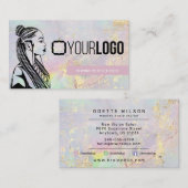 Voeg uw Logo Braid Stylist of Hair Braiding Salon  Visitekaartje (Voorkant / Achterkant)