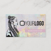 Voeg uw Logo Braid Stylist of Hair Braiding Salon  Visitekaartje (Voorkant)