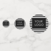 Voeg uw Logo Business Black Stripe toe Confetti (Achterkanten)