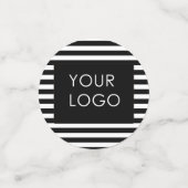 Voeg uw Logo Business Black Stripe toe Confetti (Kleine voorkant)