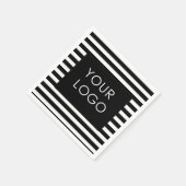 Voeg uw Logo  Business Black Stripe toe Servet (Hoek)