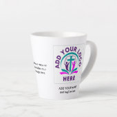 VOEG UW LOGO Business Church Merchandise TOE Latte Mok (Rechterhoek)