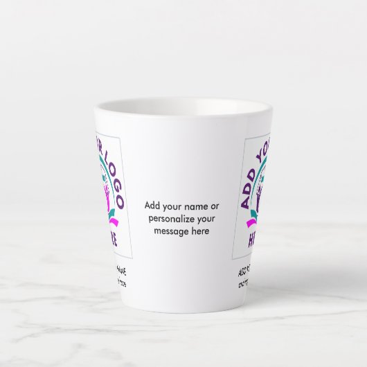 VOEG UW LOGO Business Church Merchandise TOE Latte Mok (Voorkant)