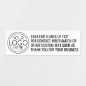 Voeg uw Logo Business Corporate toe - 4 regels tek Labels (Design 1)