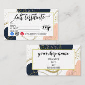 VOEG UW LOGO Business gift certificaatmarketing TO Visitekaartje (Voorkant / Achterkant)