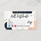 VOEG UW LOGO Business gift certificaatmarketing TO Visitekaartje (Voorkant)