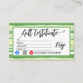 VOEG UW LOGO Business gift certificaatmarketing TO Visitekaartje (Voorkant)