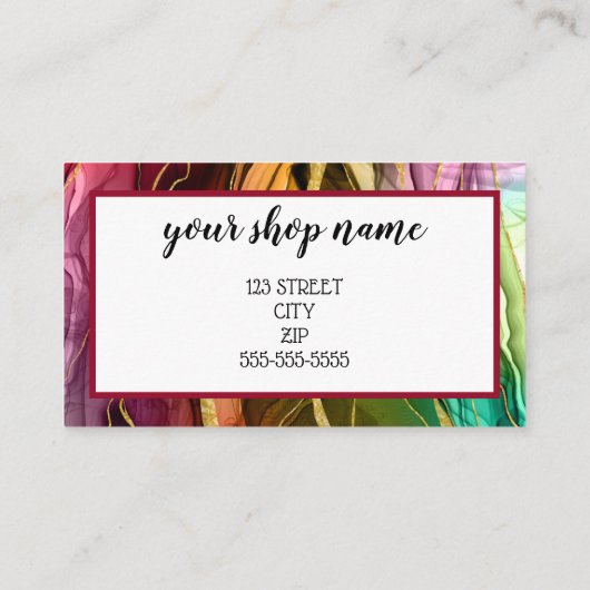 VOEG UW LOGO Business gift certificaatmarketing TO Visitekaartje (Achterkant)