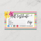 VOEG UW LOGO Business gift certificaatmarketing TO Visitekaartje (Voorkant)