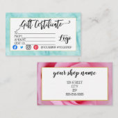 VOEG UW LOGO Business gift certificaatmarketing TO Visitekaartje (Voorkant / Achterkant)