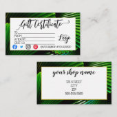 VOEG UW LOGO Business gift certificaatmarketing TO Visitekaartje (Voorkant / Achterkant)