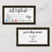 VOEG UW LOGO Business gift certificaatmarketing TO Visitekaartje (Voorkant / Achterkant)