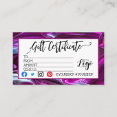 VOEG UW LOGO Business gift certificaatmarketing TO Visitekaartje (Voorkant)