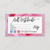 VOEG UW LOGO Business gift certificaatmarketing TO Visitekaartje (Voorkant)