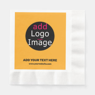 Voeg uw Logo Business Macaroni en uw e-mailadres t Servet