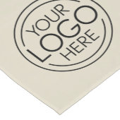 Voeg uw Logo Business Modern Minimalist Off-White  Korte Tafelloper (Hoek)