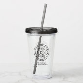 Voeg uw Logo Business Modern Minimalist toe Acryl Drinkbeker (Achterkant)