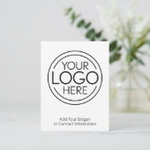 Voeg uw Logo Business Modern Minimalist toe Briefkaart (Staand voorkant)