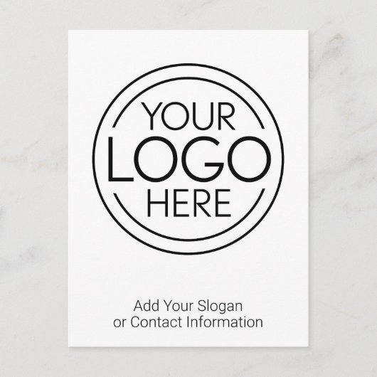 Voeg uw Logo Business Modern Minimalist toe Briefkaart (Voorkant)