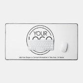 Voeg uw Logo Business Modern Minimalist toe Bureaumat (Keyboard & Muis)