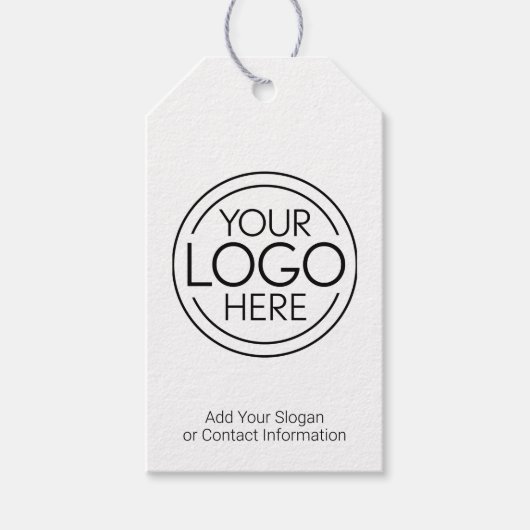 Voeg uw Logo Business Modern Minimalist toe Cadeaulabel (Voorkant)