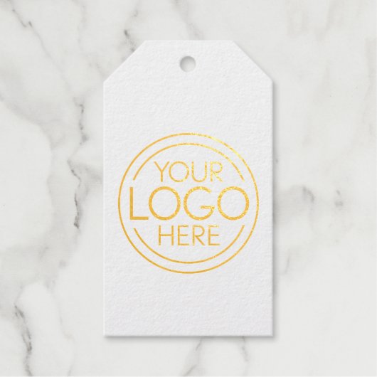 Voeg uw Logo Business Modern Minimalist toe Cadeaulabels (Voorkant)