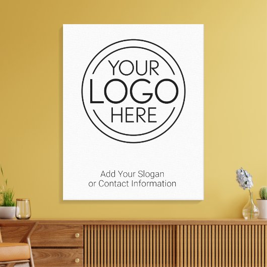 Voeg uw Logo Business Modern Minimalist toe Canvas Afdruk (Insitu (Woonkamer))