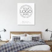 Voeg uw Logo Business Modern Minimalist toe Canvas Afdruk (Insitu (Slaapkamer))