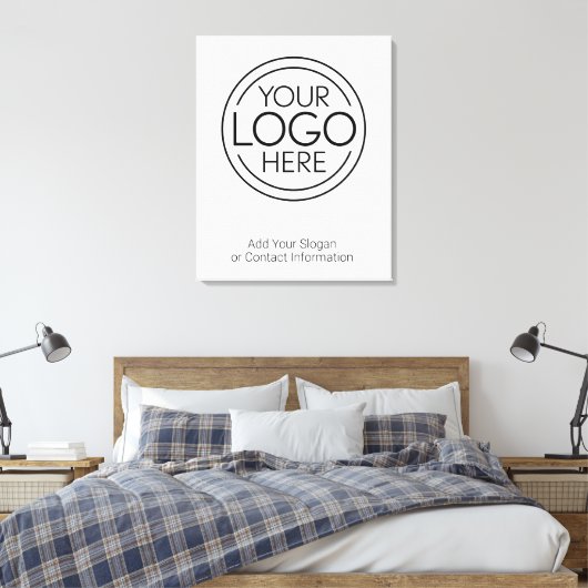Voeg uw Logo Business Modern Minimalist toe Canvas Afdruk (Insitu (Slaapkamer))