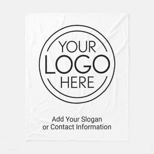 Voeg uw Logo Business Modern Minimalist toe Fleece Deken (Voorkant)