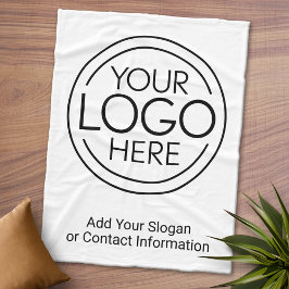 Voeg uw Logo Business Modern Minimalist toe Fleece Deken