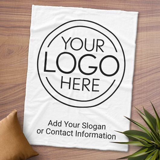 Voeg uw Logo Business Modern Minimalist toe Fleece Deken