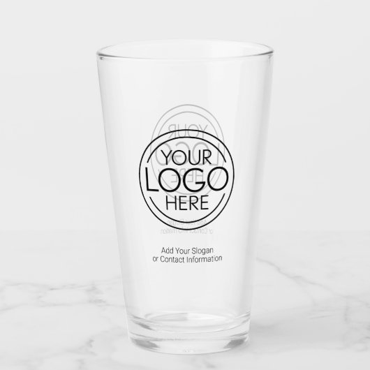Voeg uw Logo Business Modern Minimalist toe Glas (Voorkant)