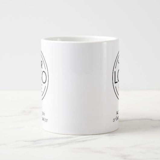 Voeg uw Logo Business Modern Minimalist toe Grote Koffiekop (Voorkant)