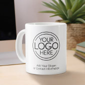 Voeg uw Logo Business Modern Minimalist toe Grote Koffiekop